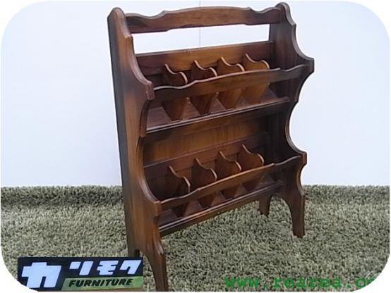 完売 オールドカリモク KARIMOKU 木製 二段 スリッパラック (スリッパ立て〓昭和レトロ家具 の通販 | カラメル