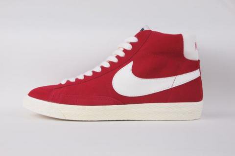 nike blazer red suede