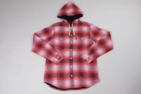 red flannel with hood