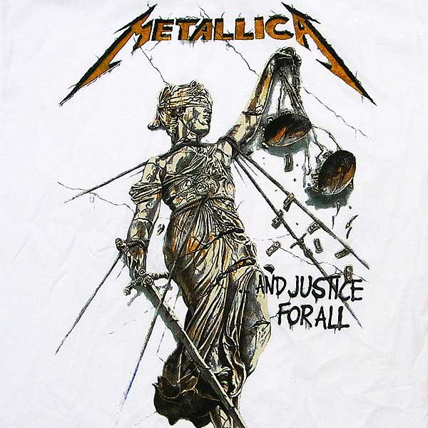 Metallica メタリカ And Justice For All Tシャツ Seek Destroy シーク アンド デストロイ 東京町田市でオフィシャルバンドｔシャツ スケート ストリート ワークブランド他を取り扱うセレクトショップ