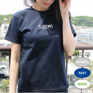 <img class='new_mark_img1' src='//img.shop-pro.jp/img/new/icons1.gif' style='border:none;display:inline;margin:0px;padding:0px;width:auto;' />【ネコポス発送可】Scandinavian cafe ロゴTシャツ(SUOMI / スオミ) / サイズ(160・S・M・L) / カラー(ホワイト・ネイビー・オートミール) 【北欧】