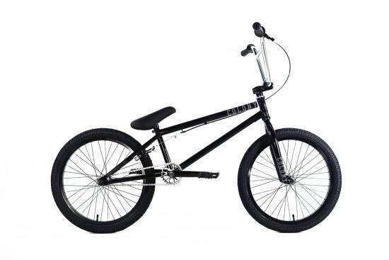 black and chrome bmx bike