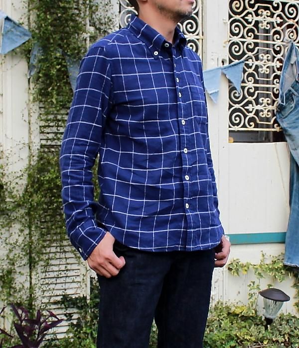 MARINE CHECK FLANNEL B.D. SHIRT