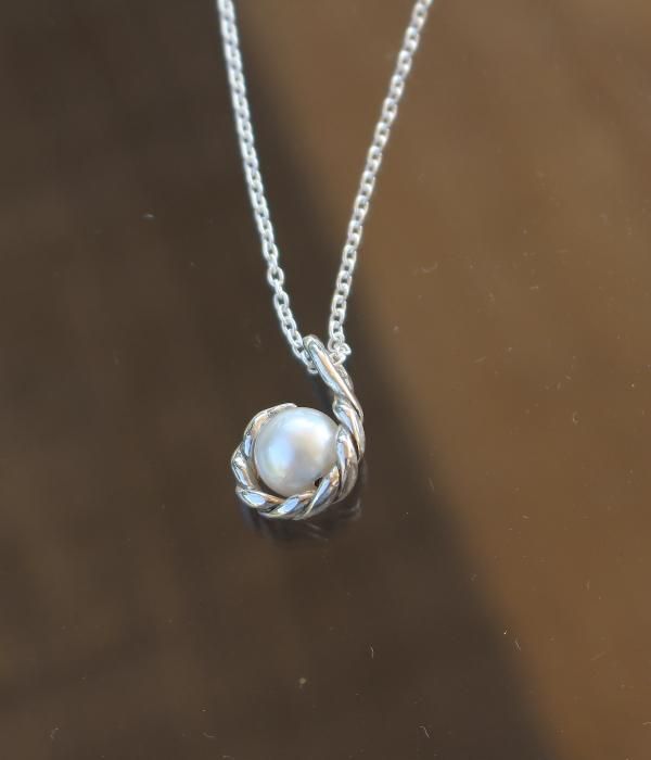 【MARUCO】 SILVER WAVE PEARL NECKLACE