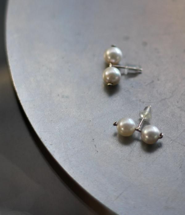 【MARUCO】 W PEARL PIERCED EARRINGS