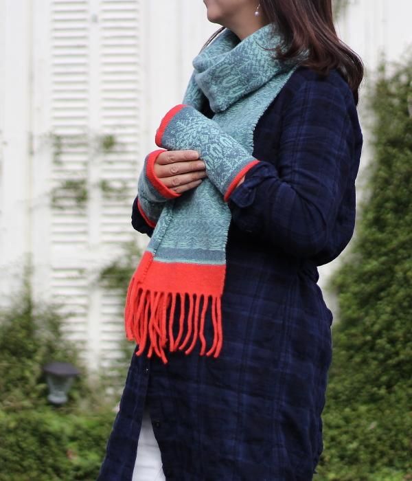 【SUZIE LEE】 FAIR ISEL MUFFLER & MITTENS SET