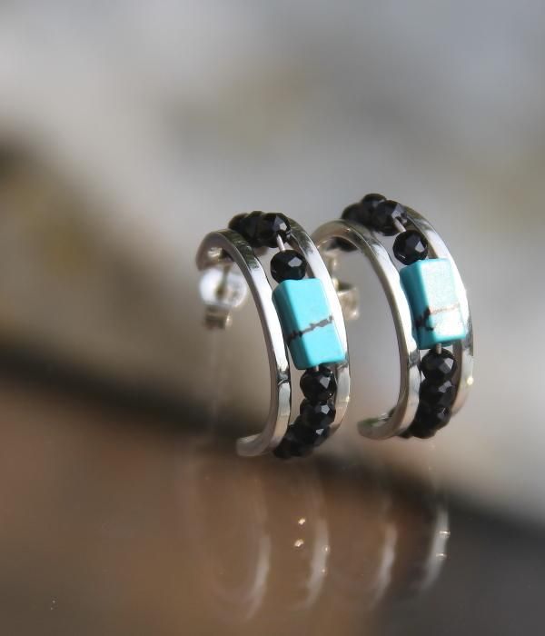 <img class='new_mark_img1' src='//img.shop-pro.jp/img/new/icons5.gif' style='border:none;display:inline;margin:0px;padding:0px;width:auto;' />【MARUCO】 ONYX PIERCED EARRINGS