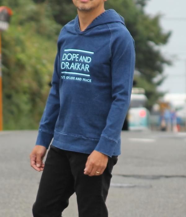DENIM HOODIE LONG SLEEVES T-SHIRT LOGO PRINT