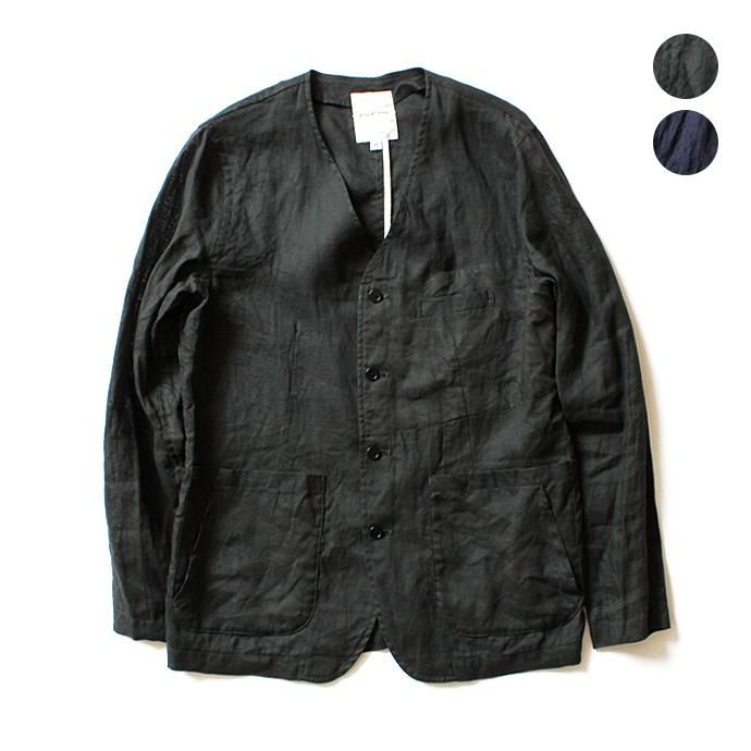 STILL BY HAND リネン ノーカラージャケット SH0961 全2色 01