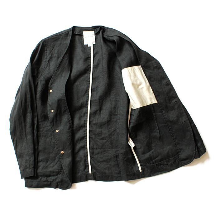 STILL BY HAND リネン ノーカラージャケット SH0961 全2色 02