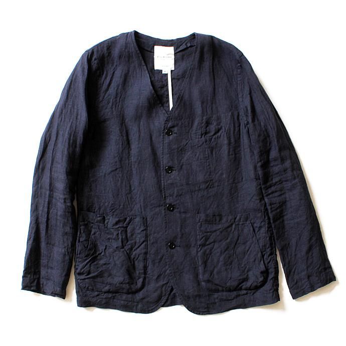 STILL BY HAND リネン ノーカラージャケット SH0961 全2色 02
