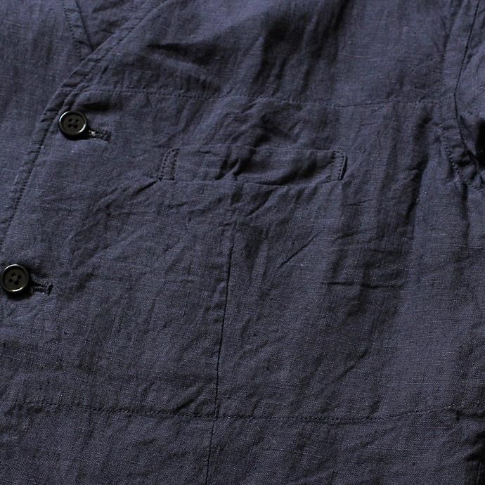 STILL BY HAND リネン ノーカラージャケット SH0961 全2色 02