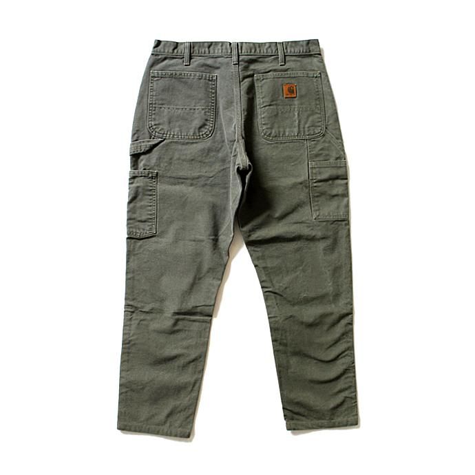 Hexico Deformer Pants - Left to Right 2-Tone Quarter Tapered Ex. U.S. Made Carhartt リメイクパンツ - Olive<img class='new_mark_img2' src='//img.shop-pro.jp/img/new/icons47.gif' style='border:none;display:inline;margin:0px;padding:0px;width:auto;' /> 02