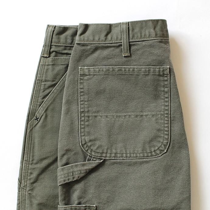 Hexico Deformer Pants - Left to Right 2-Tone Quarter Tapered Ex. U.S. Made Carhartt リメイクパンツ - Olive<img class='new_mark_img2' src='//img.shop-pro.jp/img/new/icons47.gif' style='border:none;display:inline;margin:0px;padding:0px;width:auto;' /> 02