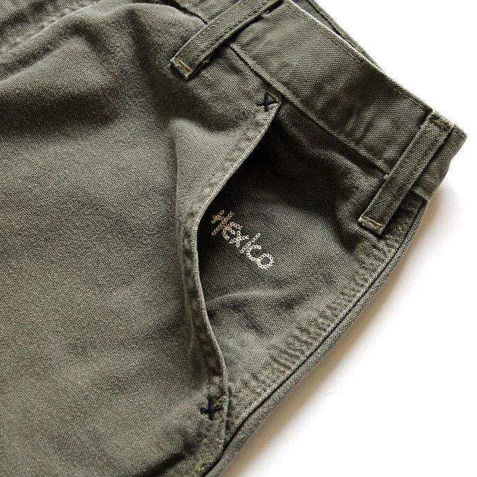 Hexico Deformer Pants - Left to Right 2-Tone Quarter Tapered Ex. U.S. Made Carhartt リメイクパンツ - Olive<img class='new_mark_img2' src='//img.shop-pro.jp/img/new/icons47.gif' style='border:none;display:inline;margin:0px;padding:0px;width:auto;' /> 02