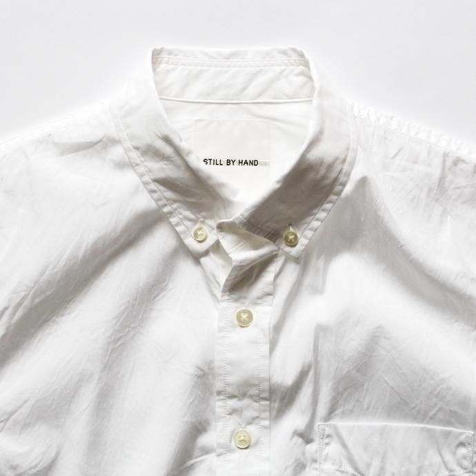 102042902 STILL BY HAND / 6分袖ブロードBDシャツ SH0262 - ホワイト 02