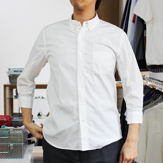 102042902 STILL BY HAND / 6分袖ブロードBDシャツ SH0262 - ホワイト 02