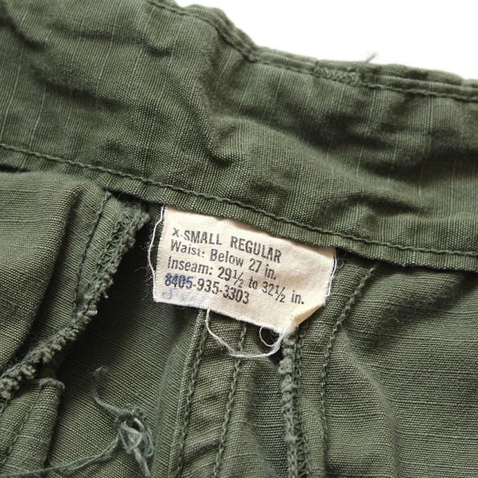 102346527 U.S. ARMY / 60s ジャングルファティーグパンツ リップストップ XS/R<img class='new_mark_img2' src='//img.shop-pro.jp/img/new/icons47.gif' style='border:none;display:inline;margin:0px;padding:0px;width:auto;' /> 02