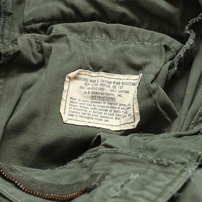 102346527 U.S. ARMY / 60s ジャングルファティーグパンツ リップストップ XS/R<img class='new_mark_img2' src='//img.shop-pro.jp/img/new/icons47.gif' style='border:none;display:inline;margin:0px;padding:0px;width:auto;' /> 02