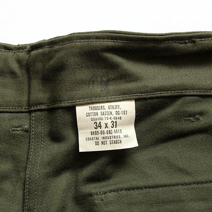 102481179 U.S. ARMY / 70s デッドストック Utility Pants ユーティリティーパンツ 34x31<img class='new_mark_img2' src='//img.shop-pro.jp/img/new/icons47.gif' style='border:none;display:inline;margin:0px;padding:0px;width:auto;' /> 02