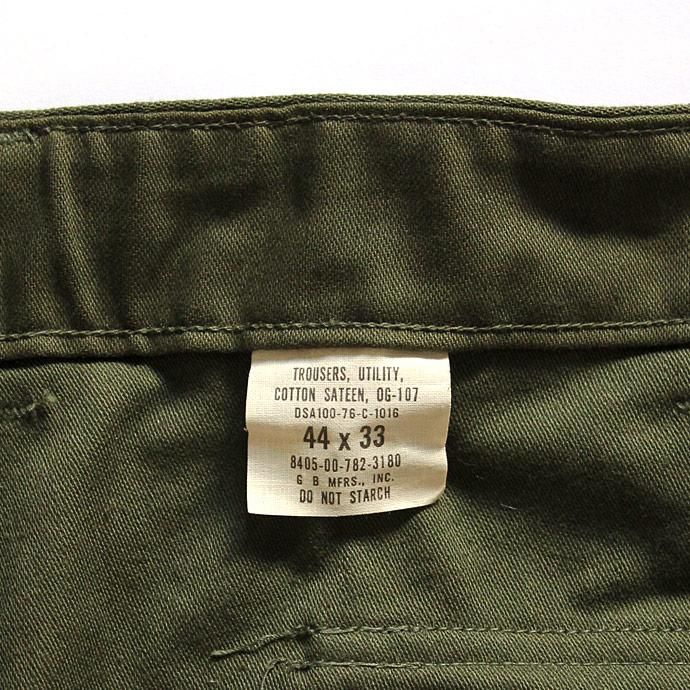 happening U.S. ARMY / 70s デッドストック Utility Pants ユーティリティーパンツ 44x33<img class='new_mark_img2' src='//img.shop-pro.jp/img/new/icons47.gif' style='border:none;display:inline;margin:0px;padding:0px;width:auto;' /> 02