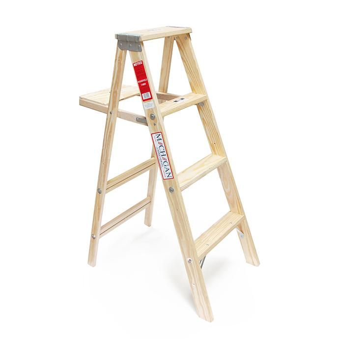 102560133 Michigan Ladder Company / Wood Step Ladder ウッドステップラダー - Size 4 01