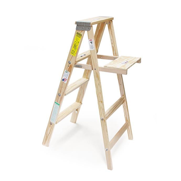 102560133 Michigan Ladder Company / Wood Step Ladder ウッドステップラダー - Size 4 02