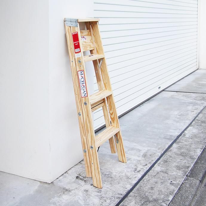 102560133 Michigan Ladder Company / Wood Step Ladder ウッドステップラダー - Size 4 02