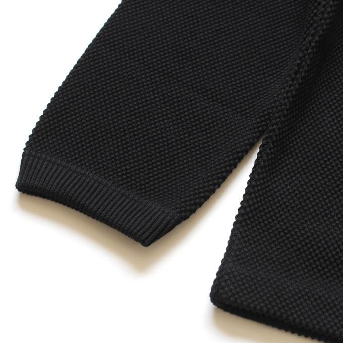 crepuscule crepuscule / moss stitch P/O 鹿の子編みクルーネックプルオーバー 1603-001 - Black 02