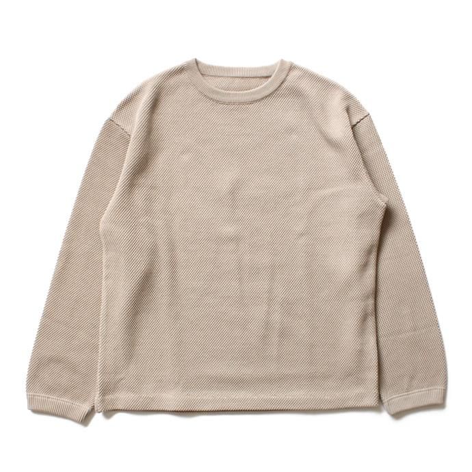 crepuscule crepuscule / moss stitch P/O 鹿の子編みクルーネックプルオーバー 1603-001 - Beige<img class='new_mark_img2' src='//img.shop-pro.jp/img/new/icons47.gif' style='border:none;display:inline;margin:0px;padding:0px;width:auto;' /> 01