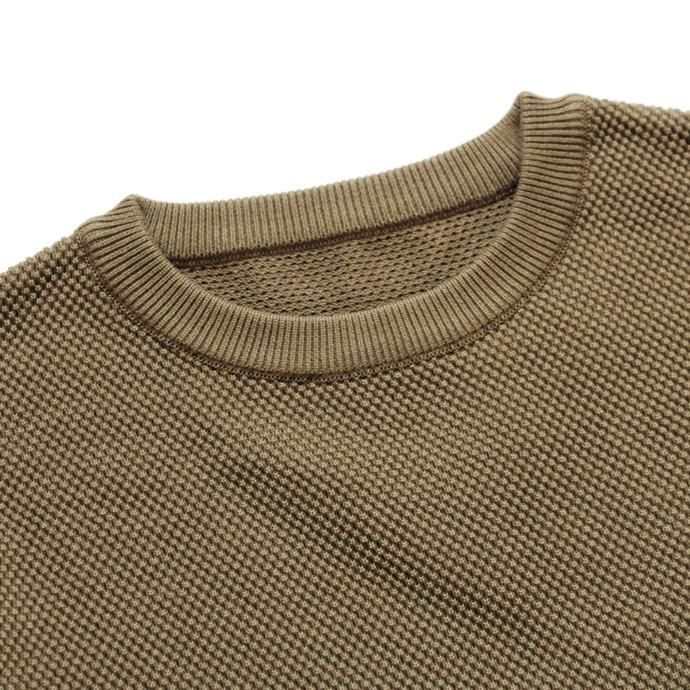 crepuscule crepuscule / moss stitch P/O 鹿の子編みクルーネックプルオーバー 1603-001 - Khaki<img class='new_mark_img2' src='//img.shop-pro.jp/img/new/icons47.gif' style='border:none;display:inline;margin:0px;padding:0px;width:auto;' /> 02