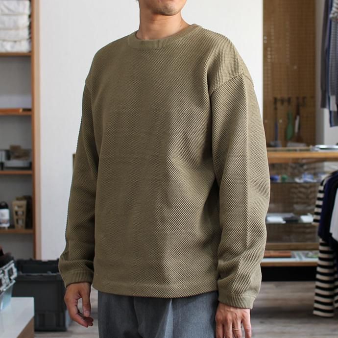 crepuscule crepuscule / moss stitch P/O 鹿の子編みクルーネックプルオーバー 1603-001 - Khaki<img class='new_mark_img2' src='//img.shop-pro.jp/img/new/icons47.gif' style='border:none;display:inline;margin:0px;padding:0px;width:auto;' /> 02