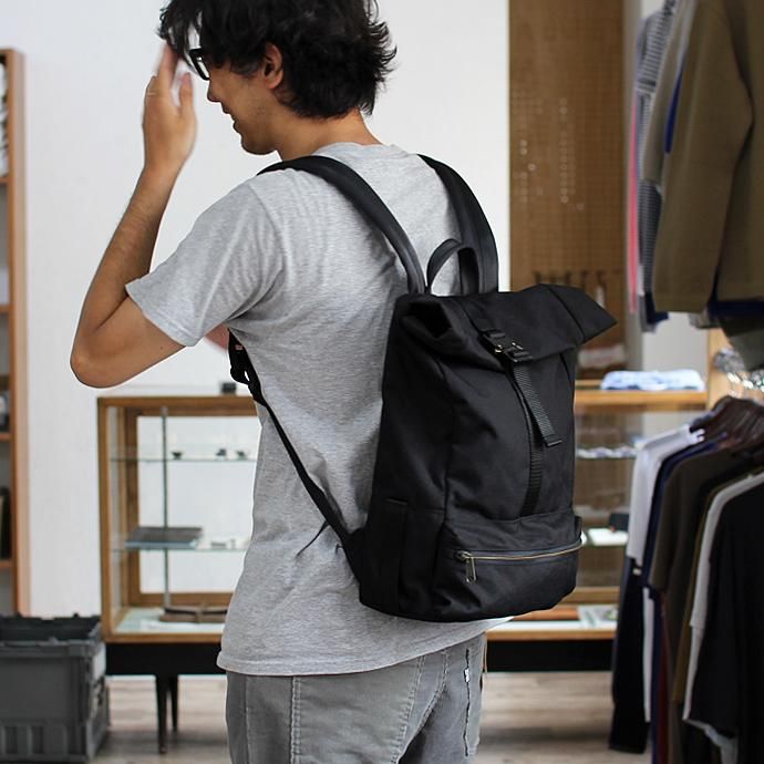 DEFY Theodore Rolltop Backpack - Black Cordura ロールトップバックパック コーデュラナイロン 02