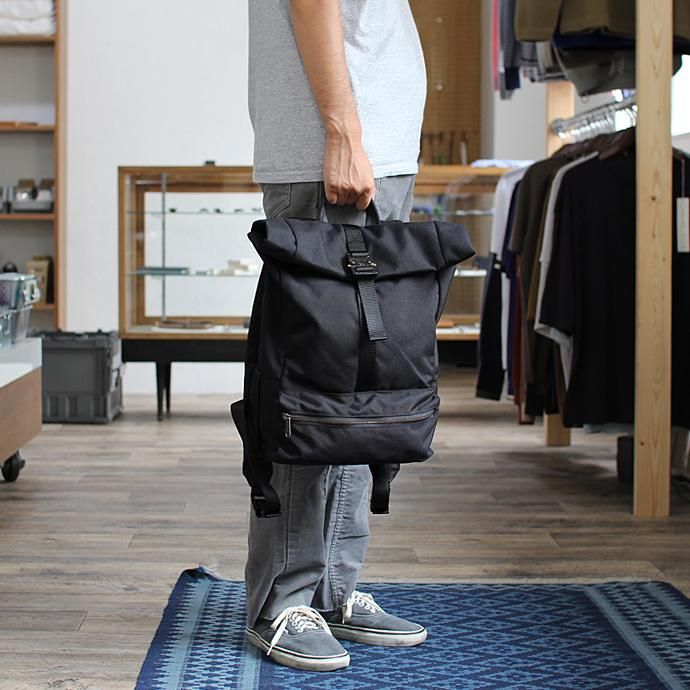 DEFY Theodore Rolltop Backpack - Black Cordura ロールトップバックパック コーデュラナイロン 02