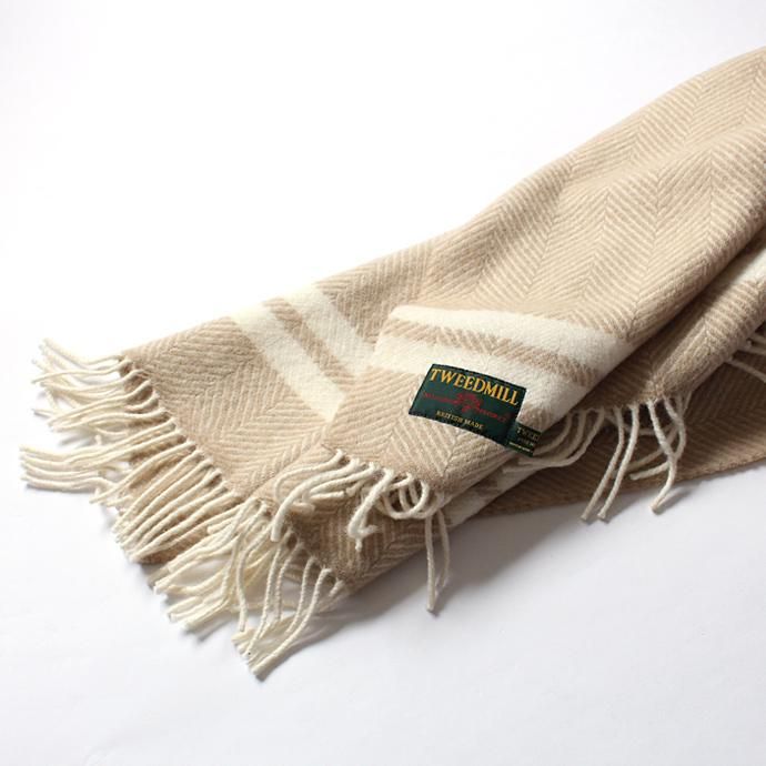 107564999 TWEEDMILL / ウール ヘリンボーンブランケット - ライン ベージュ<img class='new_mark_img2' src='//img.shop-pro.jp/img/new/icons47.gif' style='border:none;display:inline;margin:0px;padding:0px;width:auto;' /> 02