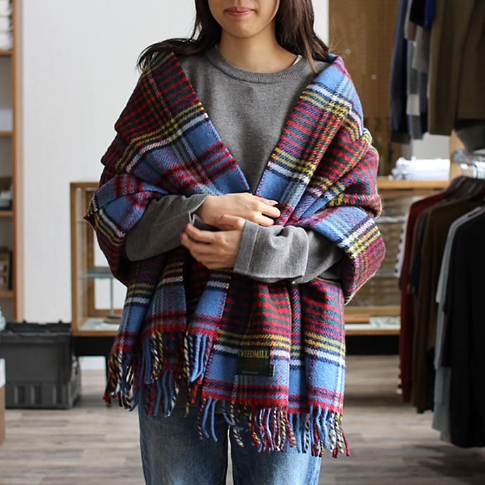 TWEEDMILL TWEEDMILL / ウール タータンチェックブランケット - ブルー Anderson<img class='new_mark_img2' src='//img.shop-pro.jp/img/new/icons47.gif' style='border:none;display:inline;margin:0px;padding:0px;width:auto;' /> 02