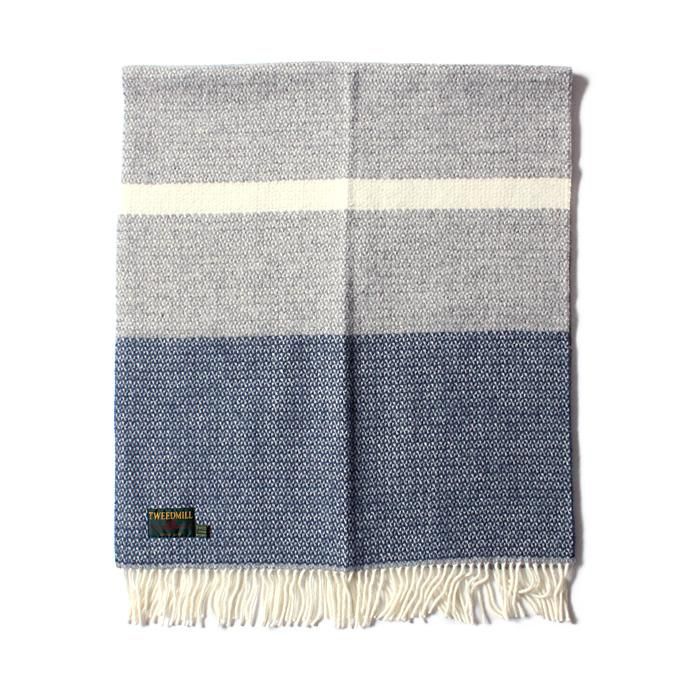 TWEEDMILL TWEEDMILL / イリュージョンパネル ブランケット - ネイビー 01