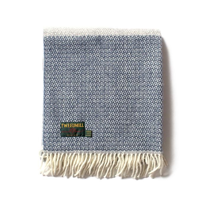 TWEEDMILL TWEEDMILL / イリュージョンパネル ブランケット - ネイビー 02
