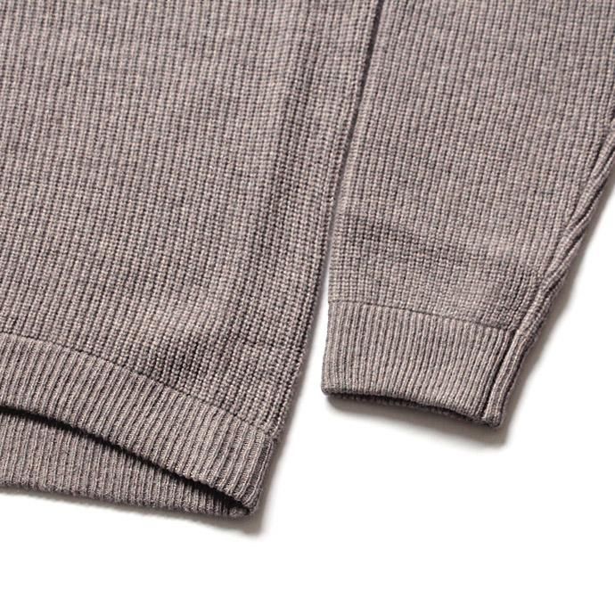 crepuscule crepuscule / Cardigan Rib Stitch L/S 畦編み クルーネックセーター 1603-008 Beige 02