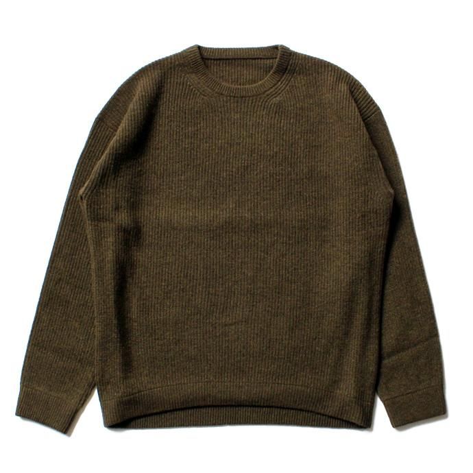 crepuscule crepuscule / Cardigan Rib Stitch L/S 畦編み クルーネックセーター 1603-008 Khaki<img class='new_mark_img2' src='//img.shop-pro.jp/img/new/icons47.gif' style='border:none;display:inline;margin:0px;padding:0px;width:auto;' /> 02