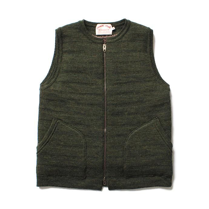 comm. arch. Zipped Downy Vest - Forest Green ジップフロント ニットベスト グリーン<img class='new_mark_img2' src='//img.shop-pro.jp/img/new/icons47.gif' style='border:none;display:inline;margin:0px;padding:0px;width:auto;' /> 01