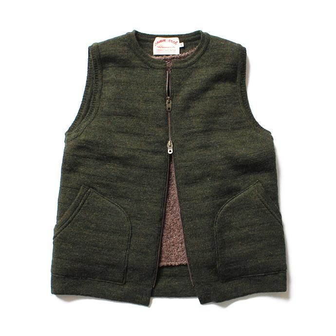 comm. arch. Zipped Downy Vest - Forest Green ジップフロント ニットベスト グリーン<img class='new_mark_img2' src='//img.shop-pro.jp/img/new/icons47.gif' style='border:none;display:inline;margin:0px;padding:0px;width:auto;' /> 02