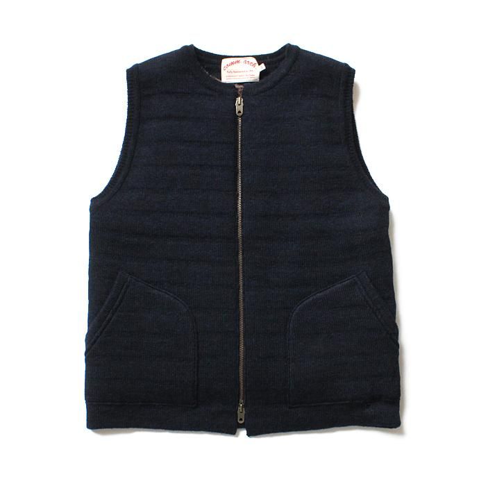comm. arch. Zipped Downy Vest - Night Ocean ジップフロント ニットベスト ネイビー<img class='new_mark_img2' src='//img.shop-pro.jp/img/new/icons47.gif' style='border:none;display:inline;margin:0px;padding:0px;width:auto;' /> 01