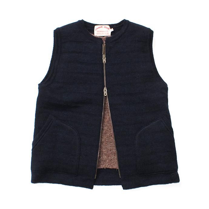comm. arch. Zipped Downy Vest - Night Ocean ジップフロント ニットベスト ネイビー<img class='new_mark_img2' src='//img.shop-pro.jp/img/new/icons47.gif' style='border:none;display:inline;margin:0px;padding:0px;width:auto;' /> 02