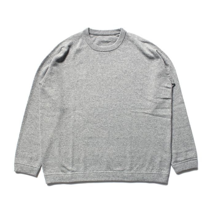 crepuscule crepuscule / Whole Garment C/N ホールガーメント ハイゲージウール クルーネックセーター 1603-009 - L.Gray 02