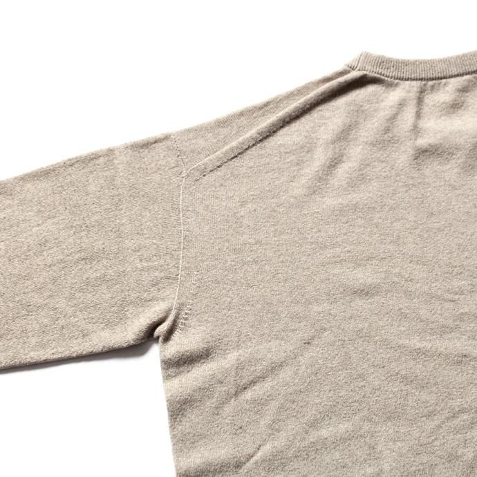 crepuscule crepuscule / Whole Garment C/N ホールガーメント ハイゲージウール クルーネックセーター 1603-009 - Beige 02