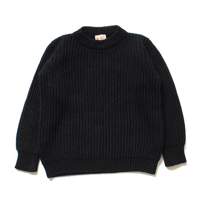 Other Brands Deck Hand / Indigo Fisherman Crew インディゴクルーネックセーター - Black Indigo ブラックインディゴ 01