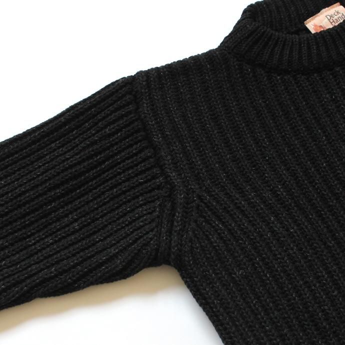 Other Brands Deck Hand / Indigo Fisherman Crew インディゴクルーネックセーター - Black Indigo ブラックインディゴ 02