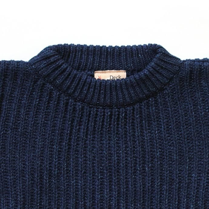 Other Brands Deck Hand / Indigo Fisherman Crew インディゴクルーネックセーター - Dark Indigo ダークインディゴ 02