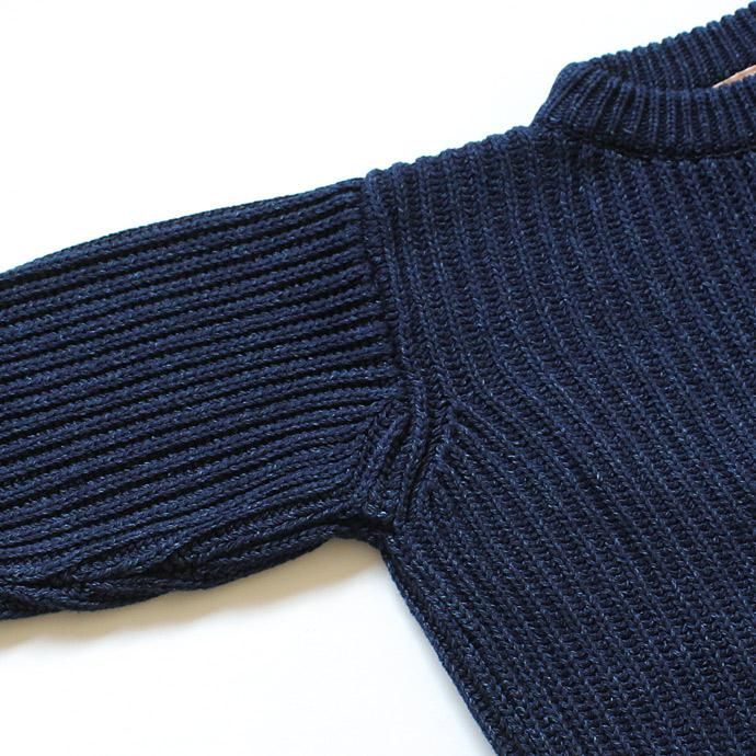 Other Brands Deck Hand / Indigo Fisherman Crew インディゴクルーネックセーター - Dark Indigo ダークインディゴ 02